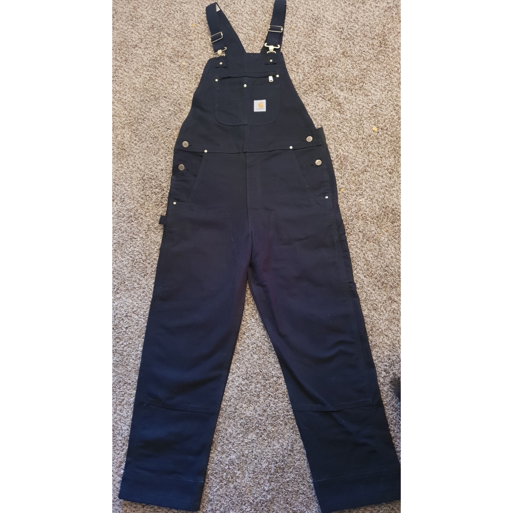 Carhartt Black Duck Bib Overalls 34x32